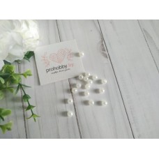 Бусины "Жемчуг", 6 мм, цвет белый №129